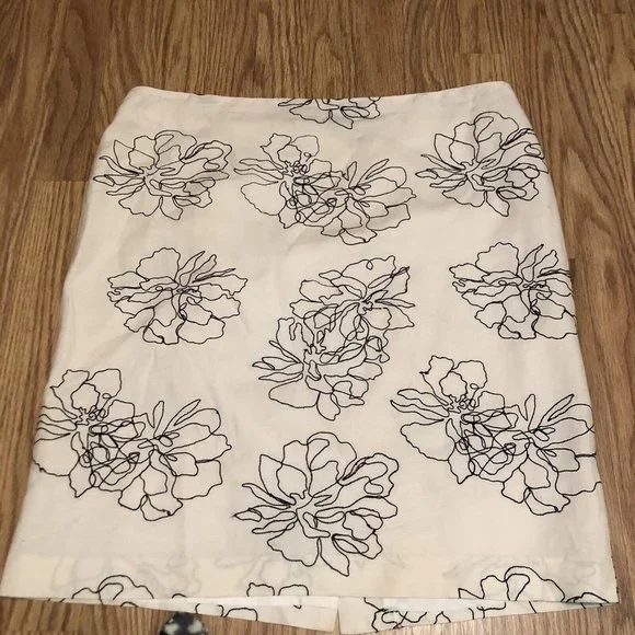 rafael sport floral lined skirt lined blend size large L Zip - Picture 1 of 10